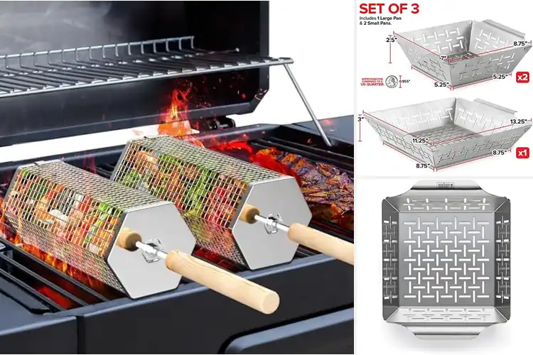 Detailed view of 10 Best Stainless Steel BBQ Baskets for Easy Grilling