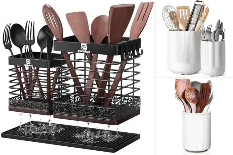 Detailed view of 10 Best Utensil Holders to Declutter Your Kitchen Fast